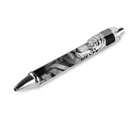 FekiLoot Black And White Tiger Ballpoint Pens Retractable Black Ink Ballpoint Pens 0.5mm Medium Point Smooth Writing Pattern Pen with Super Soft Grip Cute Work Supplies for Men Women 1 PCS