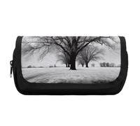 FekiLoot Black And White Tree Pencil Case Office Pencil Box Large Capacity Pencil Box Pouch Holder Double Zipper Pencil Case Use to Organize Desktop And Plan Space Home Office