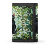 FekiLoot Black Cat Wallet Slim Trifold Wallets with Multiple Card Slots Credit Card Holder Pocket Coin Purse