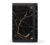 FekiLoot Black Gold Marble Wallet for Men Slim Minimalist Trifold Wallet with ID Window And Credit Card Holder