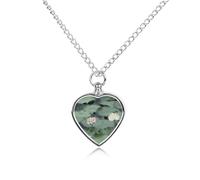 FekiLoot Black Lily Pads Pet Cremation Jewelry Personalized for Man, Custom Dog Urn Necklaces for Ashes, Heart-Shaped Pendant Urn Necklaces for Cat Lover Woman, with Funnel Kit