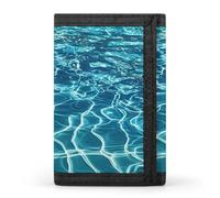 FekiLoot Blue Aqua Pool Water Wallet Slim Trifold Wallets with Multiple Card Slots Credit Card Holder Pocket Coin Purse