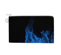 FekiLoot Blue Flame Coin Purse,Travel Portable Keychain Wallet Canvas Coin Wallets Mini Zipper Tool Bag Lightweight Change Purse