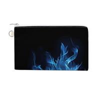 FekiLoot Blue Flame Coin Purse,Travel Portable Keychain Wallet Canvas Coin Wallets Mini Zipper Tool Bag Lightweight Change Purse