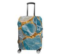 FekiLoot Blue Marble Travel Luggage Cover Stretchable Airplane Suitcase Protector Sleeve Universal Washable Fit for 19-32 Inch Checked Baggage,Water Resistant Durable Luggage Protector X-Large, white