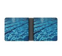 FekiLoot Blue Swimming Pool Wallet Slim PU Bifold Design Wallet with Multiple Card Slots Wallets Extra Capacity Pocket Wallets