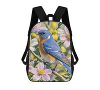 FekiLoot Bluebird Flowers Backpack Laptop Computer Bag Large Travel Backpack Custom Print Bookbag Work Casual Daypack