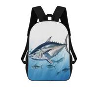 FekiLoot Bluefin Tuna Backpack Laptop Computer Bag Large Travel Backpack Custom Print Bookbag Work Casual Daypack