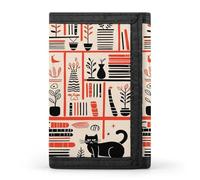 FekiLoot Book Or Cat Wallet for Men Slim Minimalist Trifold Wallet with ID Window And Credit Card Holder
