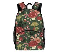 FekiLoot Bright Mushrooms Art Waterproof Oxford Fabric Backpack, Large Capacity Casual Rucksack with Adjustable Padded Straps, Multipurpose Daypack for Daily Commute Outdoor Activities
