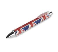 FekiLoot British Flag Ballpoint Pens Retractable Black Ink Ballpoint Pens 0.5mm Medium Point Smooth Writing Pattern Pen with Super Soft Grip Cute Work Supplies for Men Women 1 PCS
