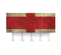 FekiLoot British Flag Key Holder for Wall Adhesive, No Drilling, Key Hooks with 5 Hooks Wall Mounted, Self Adhesive Keys Rack for Entryway, Hallway, Living Room, Kitchen, Office