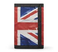 FekiLoot British Flag Men's Wallet Extra Capacity Trifold Wallet Thin & Stylish Trifold Card Holder with ID Window
