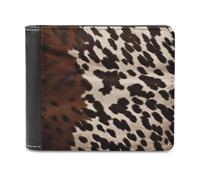 FekiLoot Brown Cowhide PU Leather Wallet Bifold Wallet Front Pocket Wallets Fashion Purse Slim Billfold Credit Card Holder