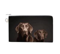FekiLoot Brown Labrador Retriever Coin Purse,Travel Portable Keychain Wallet Canvas Coin Wallets Mini Zipper Tool Bag Lightweight Change Purse