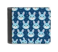 FekiLoot Bunny Cartoon Blue Wallet Fashionable Slim Leather Wallet with Multiple Card Slots And Hidden Compartments Wallets