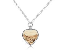FekiLoot Cactus Cowboys Riding Horses Urn Necklace for Ashes Heart Cremation Jewelry Memorial Keepsake Pendant Locket Ash Holder Memory Jewelry for Women Men to Hold Ashes of Loved Ones