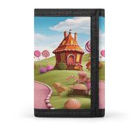 FekiLoot Candy Land Wallet for Men Slim Minimalist Trifold Wallet with ID Window And Credit Card Holder