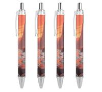 FekiLoot Canyon River at Dusk Ballpoint Pens Retractable Ball Point Pens Smooth-Flowing Black Ink 0.5mm Writing Pen Black Ink Pen for Men Women 4 PCS