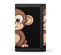 FekiLoot Cartoon Brown Monkey Wallet Slim Trifold Wallets with Multiple Card Slots Credit Card Holder Pocket Coin Purse