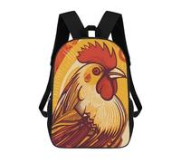 FekiLoot Cartoon Chicken Backpack Laptop Computer Bag Large Travel Backpack Custom Print Bookbag Work Casual Daypack