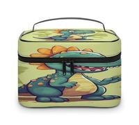 FekiLoot Cartoon Dinosaur Makeup Bag Large Capacity Travel Cosmetic Bag Lightweight Hand-held Toiletry Bags Portable Cosmetic Pouch Cute Make Up Pouch for Women
