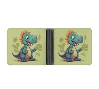 FekiLoot Cartoon Dinosaur Wallet Slim PU Bifold Design Wallet with Multiple Card Slots Wallets Extra Capacity Pocket Wallets
