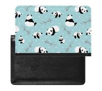 FekiLoot Cartoon Panda Bear Passport Holder, PU Leather Passport Wallet Cover with Card Slots, Lightweight Portable Travel Passport Case for Men and Women, Essential Travel Accessories