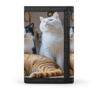 FekiLoot Cat-jpg Men's Wallet Extra Capacity Trifold Wallet Thin & Stylish Trifold Card Holder with ID Window
