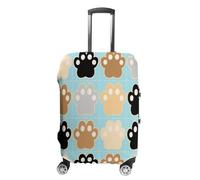 FekiLoot Cat Pawprints Travel Luggage Cover Stretchable Airplane Suitcase Protector Sleeve Universal Washable Fit for 19-32 Inch Checked Baggage,Water Resistant Durable Luggage Protector X-Large