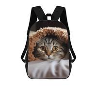 FekiLoot Cat Under Blanket Backpack Laptop Computer Bag Large Travel Backpack Custom Print Bookbag Work Casual Daypack