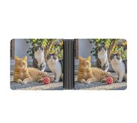 FekiLoot Cats Wallet Slim PU Bifold Design Wallet with Multiple Card Slots Wallets Extra Capacity Pocket Wallets