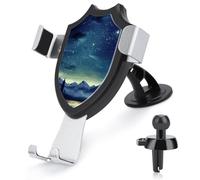 FekiLoot Celestial Night Sky Car Phone Holder Mount Strongest Suction & Clip Cell Phone Mount for Dashboard Windshield Vent Fits 4-6" Phones (Straight Vent Only)
