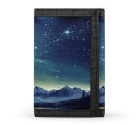 FekiLoot Celestial Night Sky Wallet for Men Slim Minimalist Trifold Wallet with ID Window And Credit Card Holder