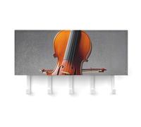 FekiLoot Cello Model Kit Key Holder for Wall Adhesive, No Drilling, Key Hooks with 5 Hooks Wall Mounted, Self Adhesive Keys Rack for Entryway, Hallway, Living Room, Kitchen, Office