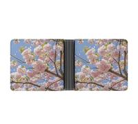 FekiLoot Cherry Blossom Wallet Slim PU Bifold Design Wallet with Multiple Card Slots Wallets Extra Capacity Pocket Wallets