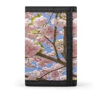 FekiLoot Cherry Blossom Wallet Slim Trifold Wallets with Multiple Card Slots Credit Card Holder Pocket Coin Purse