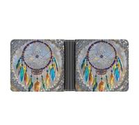 FekiLoot Cherry Dream Catcher Wallet Slim Leather Bifold Wallet Extra Capacity Wallets with Multiple Card Slots Men Billfold
