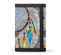 FekiLoot Cherry Dream Catcher Wallet Slim Trifold Wallets with Multiple Card Slots Credit Card Holder Pocket Coin Purse