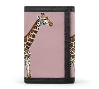 FekiLoot Cherry Giraffe Trifold Wallet Slim Credit Card Holder Stylish Trifold Billfold Minimalist Front Pocket Friendly Purses