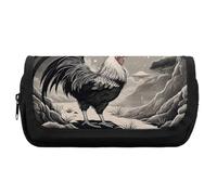 FekiLoot Chicken on The Mountain Pencil Case Office Pencil Box Large Capacity Pencil Box Pouch Holder Double Zipper Pencil Case Use to Organize Desktop And Plan Space Home Office