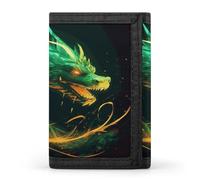 FekiLoot Chinese Dragon Wallet Slim Trifold Wallets with Multiple Card Slots Credit Card Holder Pocket Coin Purse