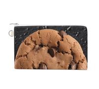 FekiLoot Chocolate Cookie Coin Purse,Travel Portable Keychain Wallet Canvas Coin Wallets Mini Zipper Tool Bag Lightweight Change Purse