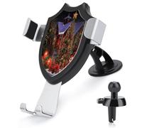 FekiLoot Christmas Cheer Car Phone Holder,Adjustable Easy Clamp Car Phone Mount for Your Cars Models with Dashboard Vent,Phone Holders for Your Car with Metal Hook Clip
