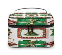 FekiLoot Christmas Gift Wrapping Makeup Bag Large Capacity Travel Cosmetic Bag Lightweight Hand-held Toiletry Bags Portable Cosmetic Pouch Cute Make Up Pouch for Women