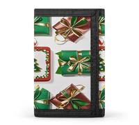FekiLoot Christmas Gift Wrapping Wallet Slim Trifold Wallets with Multiple Card Slots Credit Card Holder Pocket Coin Purse