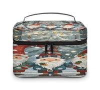 FekiLoot Christmas Winter Gnomes Makeup Bag Large Capacity Travel Cosmetic Bag Lightweight Hand-held Toiletry Bags Portable Cosmetic Pouch Cute Make Up Pouch for Women