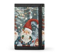 FekiLoot Christmas Winter Gnomes Wallet Slim Trifold Wallets with Multiple Card Slots Credit Card Holder Pocket Coin Purse