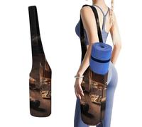 FekiLoot Cigar & Whiskey Yoga Mat Bag Stylish Lightweight Yoga Bag Versatile with Straps Storage Pockets Yoga Tote Yogas Mat Carrier Fits Most Size Mats