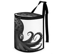 FekiLoot Classic Black Octopus Car Trash Can Car Garbage Bags Detachable Trash Can Seat Back Tash Bag Multipurpose Tash Bin Suspension for Cars SUV Truck RV Camping Travelling Outdoor